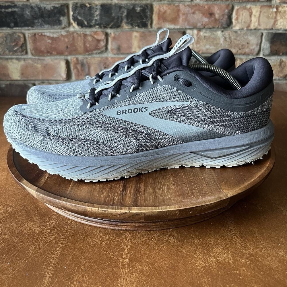 Brooks Revel 7 Gray Balanced Cushion Men's 11.5 Road Running Shoes Sneakers